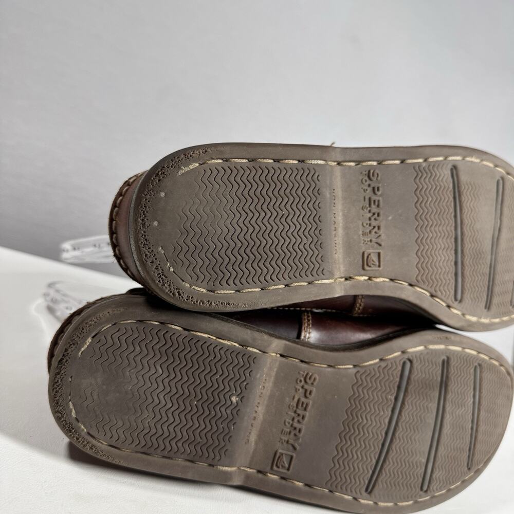 Sperry Top-Sider 0764027 Brown Mako 2 Eye Leather Boat Shoes Mens Sz 9.5 Preppy - Picture 7 of 10
